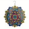 1pc 3D Hanging Wind Spinner Outdoor Decor For Garden Wind Chimes Metal Yard Spinners 3D Stainless Steel Spinner Gifts Mandala 3D Spinner With 360Â¬âˆž Ro