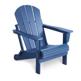 Folding Adirondack Chair Outdoor; Poly Lumber Weather Resistant Patio Chairs for Garden; Deck; Backyard; Lawn Furniture; Easy Maintenance & Classic Ad