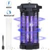 Bug Zapper 4000 Volt Waterproof Electric Mosquito Killer Trap mosquito repellent outdoor for Home Backyard Patio Garden, Black