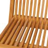 Patio Chairs with Blue Cushions 4 pcs Solid Teak Wood
