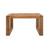 3-Piece Patio Sectional Set Acacia Wood and Grey Cushions Ideal for Outdoors and Indoors
