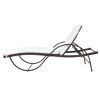 Sun Loungers 2 pcs with Table Poly Rattan Brown