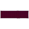 Sun Lounger with Wine Red Cushion Solid Teak Wood