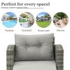 Outdoor Wicker Furniture Single Chair with Ottoman
