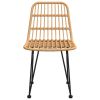 Patio Chairs 2 pcs 18.9"x24.4"x33.1" PE Rattan