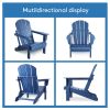 Folding Adirondack Chair Outdoor; Poly Lumber Weather Resistant Patio Chairs for Garden; Deck; Backyard; Lawn Furniture; Easy Maintenance & Classic Ad