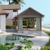 W54*L108in Outdoor Patio Curtain/Gray