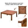 Wood Structure Outdoor Sofa Set with gray Cushions Exotic design Water-resistant and UV Protected texture Two-person Sofa One Corner Sofa plus One Cof