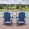 Folding Adirondack Chair Outdoor; Poly Lumber Weather Resistant Patio Chairs for Garden; Deck; Backyard; Lawn Furniture; Easy Maintenance & Classic Ad