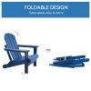 Folding Adirondack Chair Outdoor; Poly Lumber Weather Resistant Patio Chairs for Garden; Deck; Backyard; Lawn Furniture; Easy Maintenance & Classic Ad