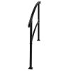 Artisasset Outdoor 1-4 Steps Adjustable Wrought Iron Handrails Black