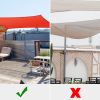 20'x23' Rectangle Sun Shade Sail/ Watermalon Red