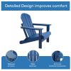 Folding Adirondack Chair Outdoor; Poly Lumber Weather Resistant Patio Chairs for Garden; Deck; Backyard; Lawn Furniture; Easy Maintenance & Classic Ad