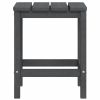 Patio Adirondack Chair with Table HDPE Anthracite