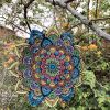 1pc 3D Hanging Wind Spinner Outdoor Decor For Garden Wind Chimes Metal Yard Spinners 3D Stainless Steel Spinner Gifts Mandala 3D Spinner With 360Â¬âˆž Ro