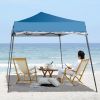 1.8*1.8m Beveled Oxford Cloth Black Plastic Sprayed Iron Pipe With One Side Cloth Backpack Storage Bag Folding Shed Sky Blue