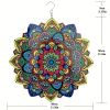 1pc 3D Hanging Wind Spinner Outdoor Decor For Garden Wind Chimes Metal Yard Spinners 3D Stainless Steel Spinner Gifts Mandala 3D Spinner With 360Â¬âˆž Ro