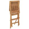 Patio Chairs with Cream White Cushions 8 pcs Solid Teak Wood