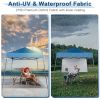 1.8*1.8m Beveled Oxford Cloth Black Plastic Sprayed Iron Pipe With One Side Cloth Backpack Storage Bag Folding Shed Sky Blue