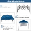 1.8*1.8m Beveled Oxford Cloth Black Plastic Sprayed Iron Pipe With One Side Cloth Backpack Storage Bag Folding Shed Sky Blue
