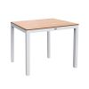 5 Pcs Aluminum Furniture Dining Sets;  Outdoor Dining Sets with 4Pcs Armchair and Table; Holds for 4 Seater; White