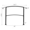 Artisasset Outdoor 1-4 Steps Adjustable Wrought Iron Handrails Black