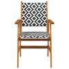 Patio Chairs 6 pcs Solid Acacia Wood