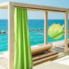 W54*L96in Outdoor Patio Curtain/Bright Green
