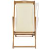 Deck Chair Teak 22.1"x41.3"x37.8" Cream