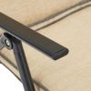 Sand Dune Foldable Steel Outdoor Chaise Lounge, Beige/Black