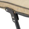 Sand Dune Foldable Steel Outdoor Chaise Lounge, Beige/Black