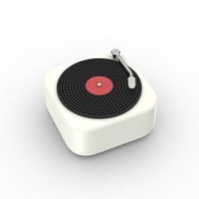 Wireless Mini Portable Audio Collection Multifunction Record Vinyl Speaker (Option: White-USB)
