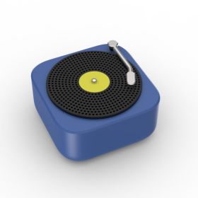 Wireless Mini Portable Audio Collection Multifunction Record Vinyl Speaker (Option: Blue-USB)