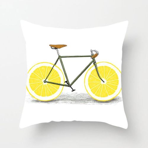 Modern Yellow Daisy Flower Cushion Cover Creative Letter Print Pillow Case