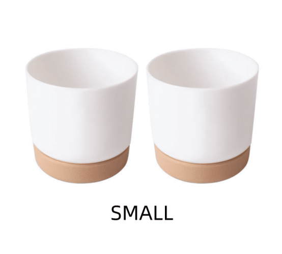 Self-absorbent Resin Succulents Melamine Plastic White Flower Pot Tool Stone