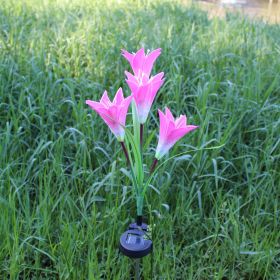 Solar Lily Colorful LED Artificial Lantern (Option: Light Pink)