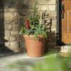 Claremont 18" Tall 2pk Black Round Indoor Outdoor Plastic Flower Planter