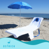 Chaise Lounge Folding Portable Sunbathing Poolside Beach Chair, Red