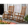 Outdoor wooden porch rocking chair with weather resistant finish