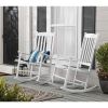 Outdoor wooden porch rocking chair with weather resistant finish