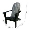 Wood Outdoor Adirondack Chair, Red Color