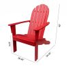 Wood Outdoor Adirondack Chair, Red Color