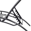 2PCS Set Chaise Lounges Outdoor Lounge Chair Lounger Recliner Chair For Patio Lawn Beach Pool Side Sunbathing