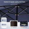MF Studio 13 ft Large Patio Umbrella Double Sided Outdoor Market Umbrella Beige