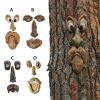Resin Old Man Tree Hugger Bark Ghost Face Decoration Funny Tree Face DâˆšÂ©cor For Outdoor Yard Easter