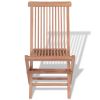Folding Patio Chairs 2 pcs Solid Teak Wood