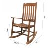 Outdoor wooden porch rocking chair with weather resistant finish