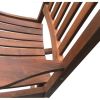 Outdoor wooden porch rocking chair with weather resistant finish