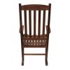Outdoor wooden porch rocking chair with weather resistant finish
