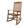 Outdoor wooden porch rocking chair with weather resistant finish
